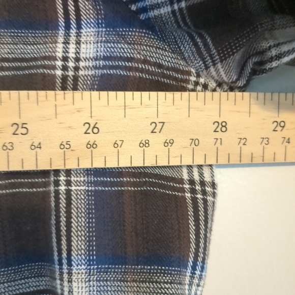 WindRiver Shirt Mens 3XL Brown Blue Plaid Flannel Long Sleeve Pearl Snap Outdoor - Picture 6 of 8
